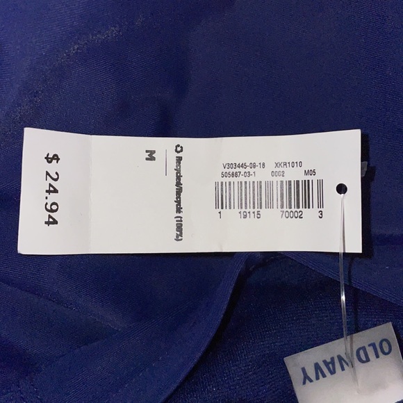 Old Navy, navy blue, high-waisted bikini bottoms, size M - Picture 4 of 4